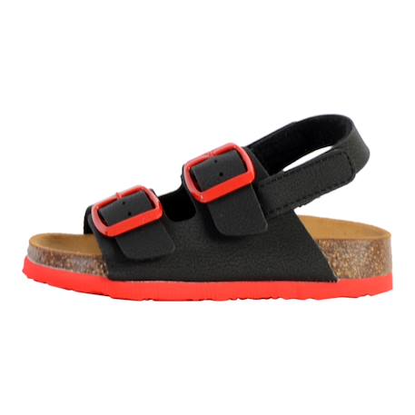 Mules en cuir  à brides Bleu marine+Noir rouge 7 - vertbaudet enfant 