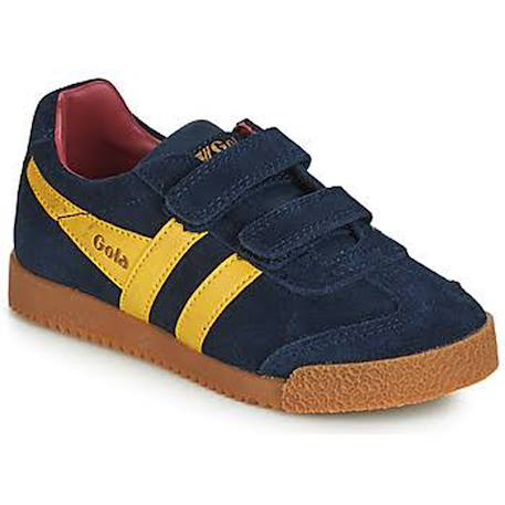 Baskets basses  à scratch  velours Kaki marine+Navy sun red+Navy white 5 - vertbaudet enfant 