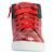 Baskets montantes  à lacets  velours T rouge 4 - vertbaudet enfant 