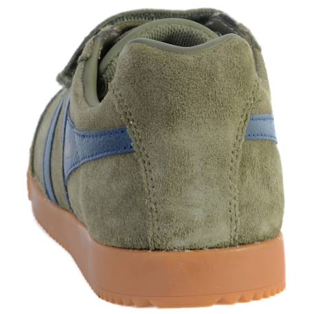 Baskets basses  à scratch  velours Kaki marine+Navy sun red+Navy white 3 - vertbaudet enfant 