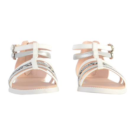 Sandales à brides Blanc argent 5 - vertbaudet enfant 
