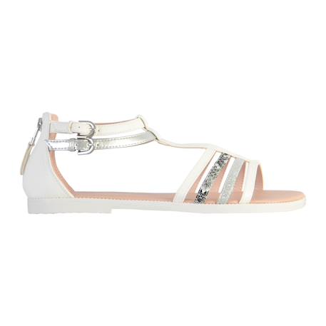 Sandales à brides Blanc argent 1 - vertbaudet enfant 