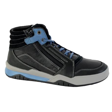 Baskets montantes  à lacets  velours Black avio+Navy lt brown 1 - vertbaudet enfant 