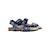 Sandales en cuir  à scratch Navy rouge 3 - vertbaudet enfant 