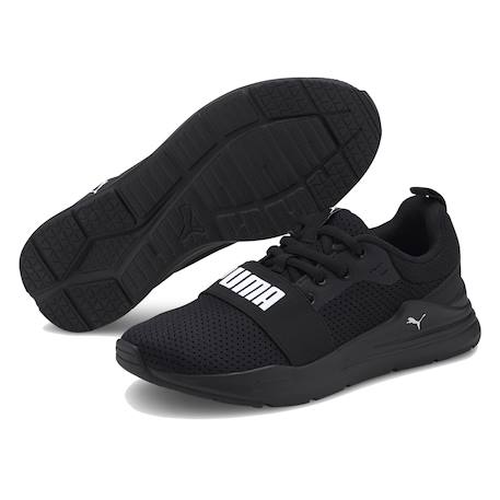 Baskets basses  à lacets Noir blanc 3 - vertbaudet enfant 