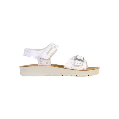 Sandales en cuir  à scratch Blanc+Blanc c1000 1 - vertbaudet enfant 
