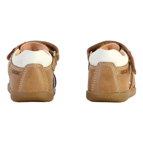 Sandales en cuir  à scratch Avio blanc+Caramel 10 - vertbaudet enfant 