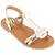 Sandales en cuir  à brides Blanc or 3 - vertbaudet enfant 