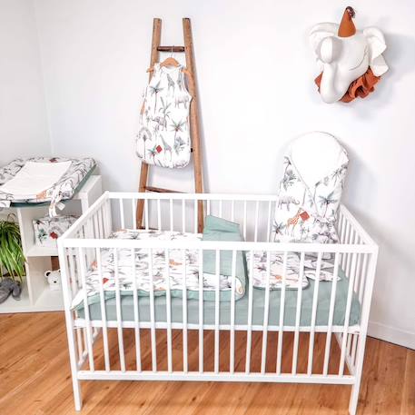 Couverture d'emmaillotage safari Safari, vert, gris, blanc 3 - vertbaudet enfant 