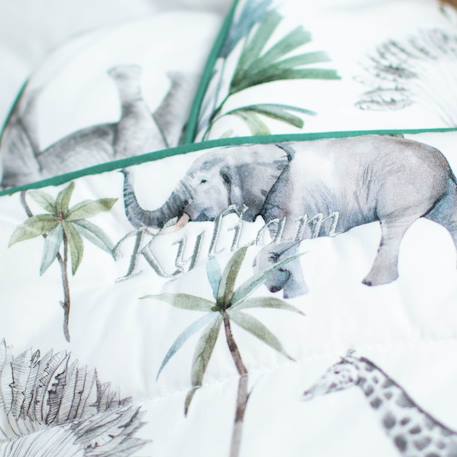Couverture d'emmaillotage safari Safari, vert, gris, blanc 4 - vertbaudet enfant 
