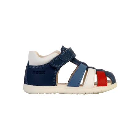 Sandales en cuir  à scratch Avio blanc+Caramel 1 - vertbaudet enfant 