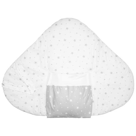 Couverture d'emmaillotage évolutive stella Stella, imprimé étoiles blanc, gris 5 - vertbaudet enfant 