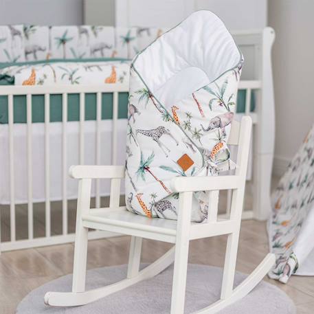 Couverture d'emmaillotage safari Safari, vert, gris, blanc 6 - vertbaudet enfant 