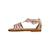 Sandales en cuir à brides Argent+Noir+Rose 13 - vertbaudet enfant 