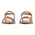 Sandales en cuir  à brides Nude+Tan multi 9 - vertbaudet enfant 