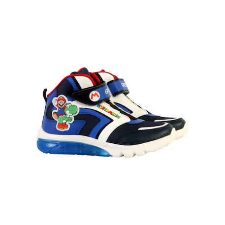 Baskets montantes  à scratch Navy royal+Noir jaune 3 - vertbaudet enfant 