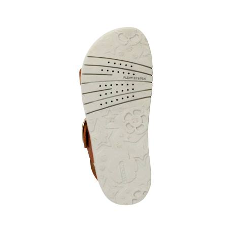 Sandales en cuir à brides Biscuit+Rose 6 - vertbaudet enfant 