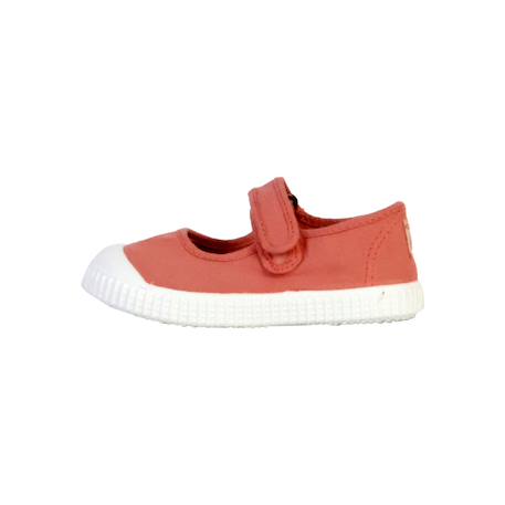 Ballerines enfant confortables à bout rond avec fermeture scratch et semelle plate Nude 2 - vertbaudet enfant 