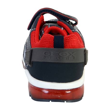 Baskets basses à scratch velours Navy red 3 - vertbaudet enfant 