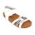 Sandales en cuir  à scratch Blanc multi 1 - vertbaudet enfant 