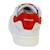 Baskets basses à lacets velours Blanc rouge 3 - vertbaudet enfant 