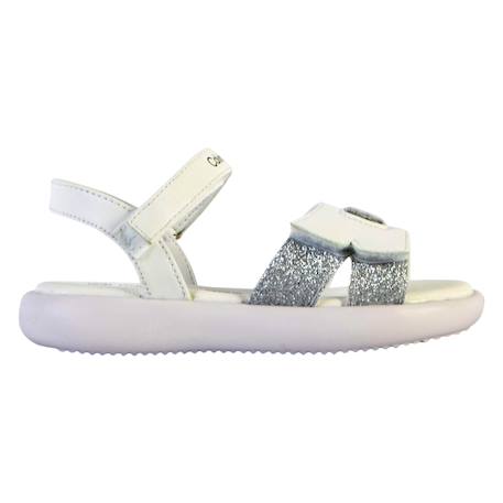 Sandales  à scratch Blanc argent+Noir+Platinium 1 - vertbaudet enfant 