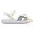 Sandales  à scratch Blanc argent+Noir+Platinium 1 - vertbaudet enfant 