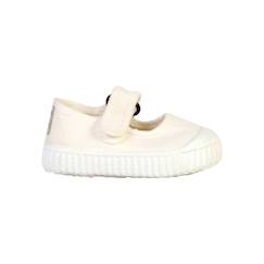 Chaussures-Ballerines enfant confortables à bout rond avec fermeture scratch et semelle plate