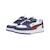Baskets basses à scratch Blanc+Blanc marine or+Blanc rouge fire bleu 9 - vertbaudet enfant 