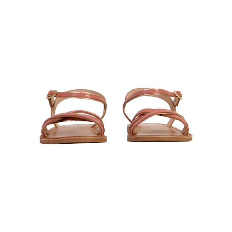 Sandales en cuir  à brides Rose 5 - vertbaudet enfant 