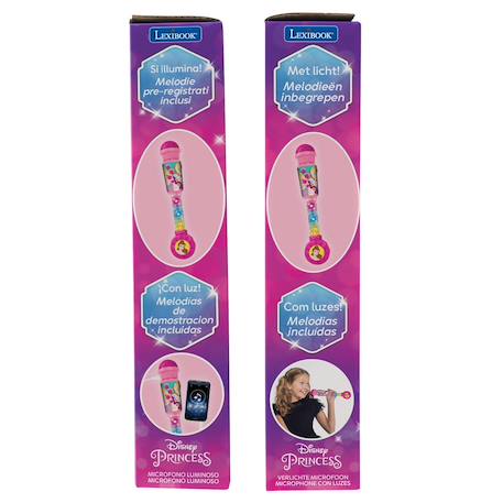 Microphone princesse disney avec tube lumineux et enceinte MULTICOLORE 4 - vertbaudet enfant 