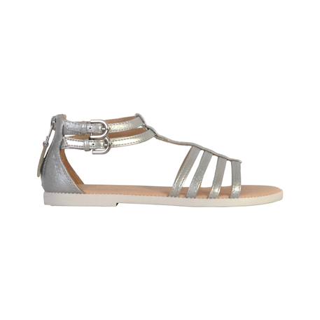 Sandales en cuir à brides Argent+Noir+Rose 1 - vertbaudet enfant 