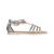 Sandales en cuir à brides Argent+Noir+Rose 1 - vertbaudet enfant 