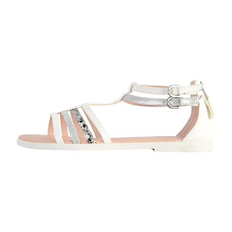 Sandales à brides Blanc argent 2 - vertbaudet enfant 