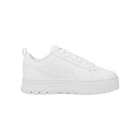 Baskets basses  à lacets Blanc+Blanc or 7 - vertbaudet enfant 