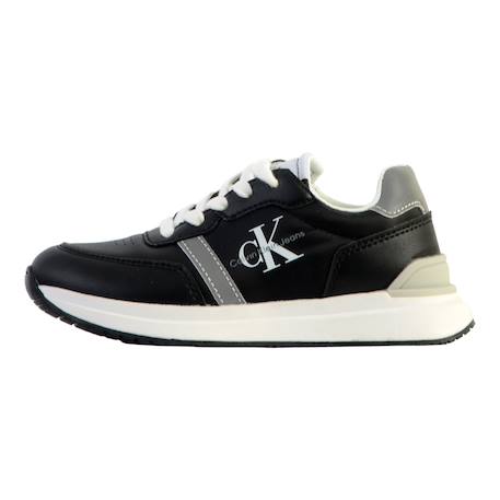 Baskets basses à lacets Noir gris 2 - vertbaudet enfant 
