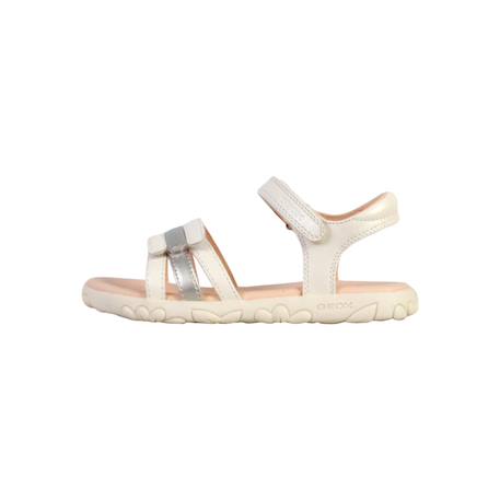 Sandales  à scratch Blanc argent 2 - vertbaudet enfant 