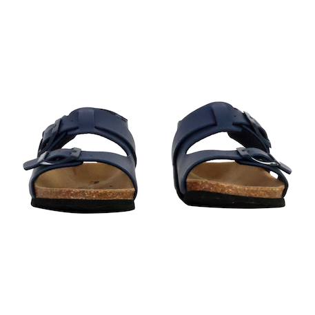 Sandales en cuir  à scratch Navy 5 - vertbaudet enfant 