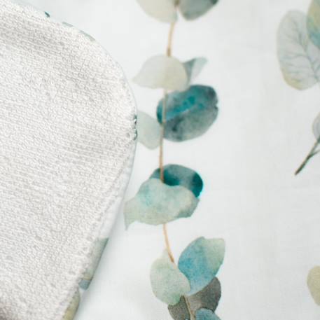 Bavoir en coton eucalyptus Eucalyptus, vert, gris 3 - vertbaudet enfant 