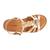 Sandales en cuir  à brides Beige or+Blanc argent 3 - vertbaudet enfant 