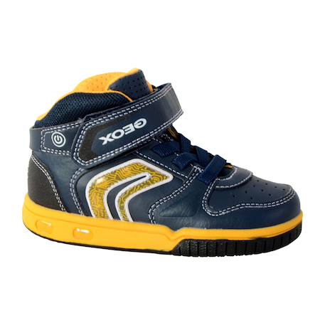 Baskets basses  à lacets  velours Bleu 1 - vertbaudet enfant 