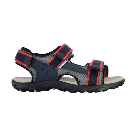 Sandales  velours  à scratch Marine rouge 1 - vertbaudet enfant 
