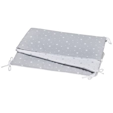 Tour de lit universel et réversible stella Stella, imprimé étoiles blanc, gris 1 - vertbaudet enfant 