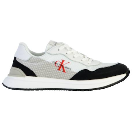 Baskets basses  à lacets Blanc noir+Noir blanc+Noir gris blanc 11 - vertbaudet enfant 