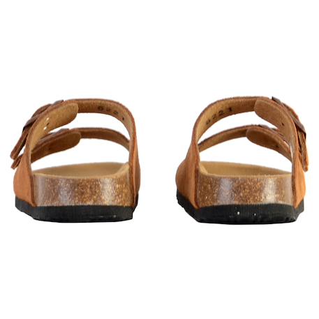Mules en cuir  à brides Beige+Marron 9 - vertbaudet enfant 