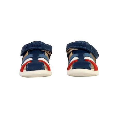 Sandales en cuir  à scratch Avio blanc+Caramel 5 - vertbaudet enfant 