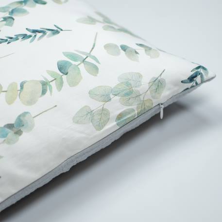 Taie d'oreiller en coton réversible eucalyptus Eucalyptus, vert, gris 5 - vertbaudet enfant 