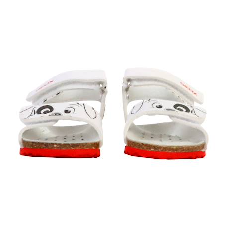 Sandales en cuir  à scratch Blanc   noir+Blanc fushia 5 - vertbaudet enfant 
