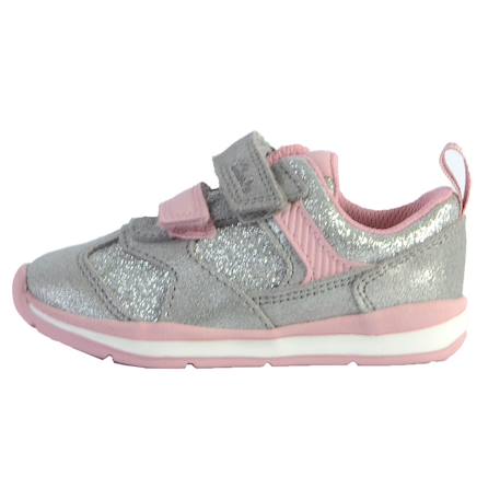 Baskets basses à scratch Argent metallique 2 - vertbaudet enfant 