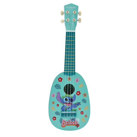 Ukulele Stitch en bois, 4 cordes en nylon, Guide Inclus, 53 cm Bleu 1 - vertbaudet enfant 